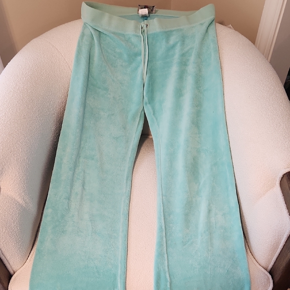 VINTAGE 2004 JUICY COUTURE PANTS Blue/Green Pants medium